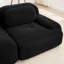 4 velours côtelé noir avec éponge de 32 po de hauteur, accoudoir courbé, conception ergonomique, base antidérapante, combinaison, accoudoir