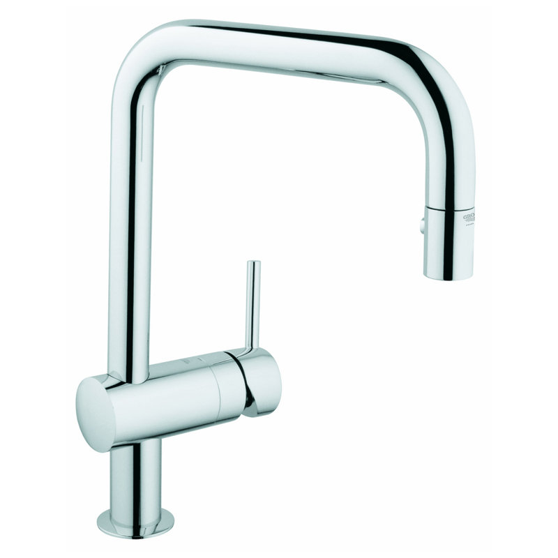 Minta® Pull Down Single Handle Kitchen Faucet, StarLight Chrome