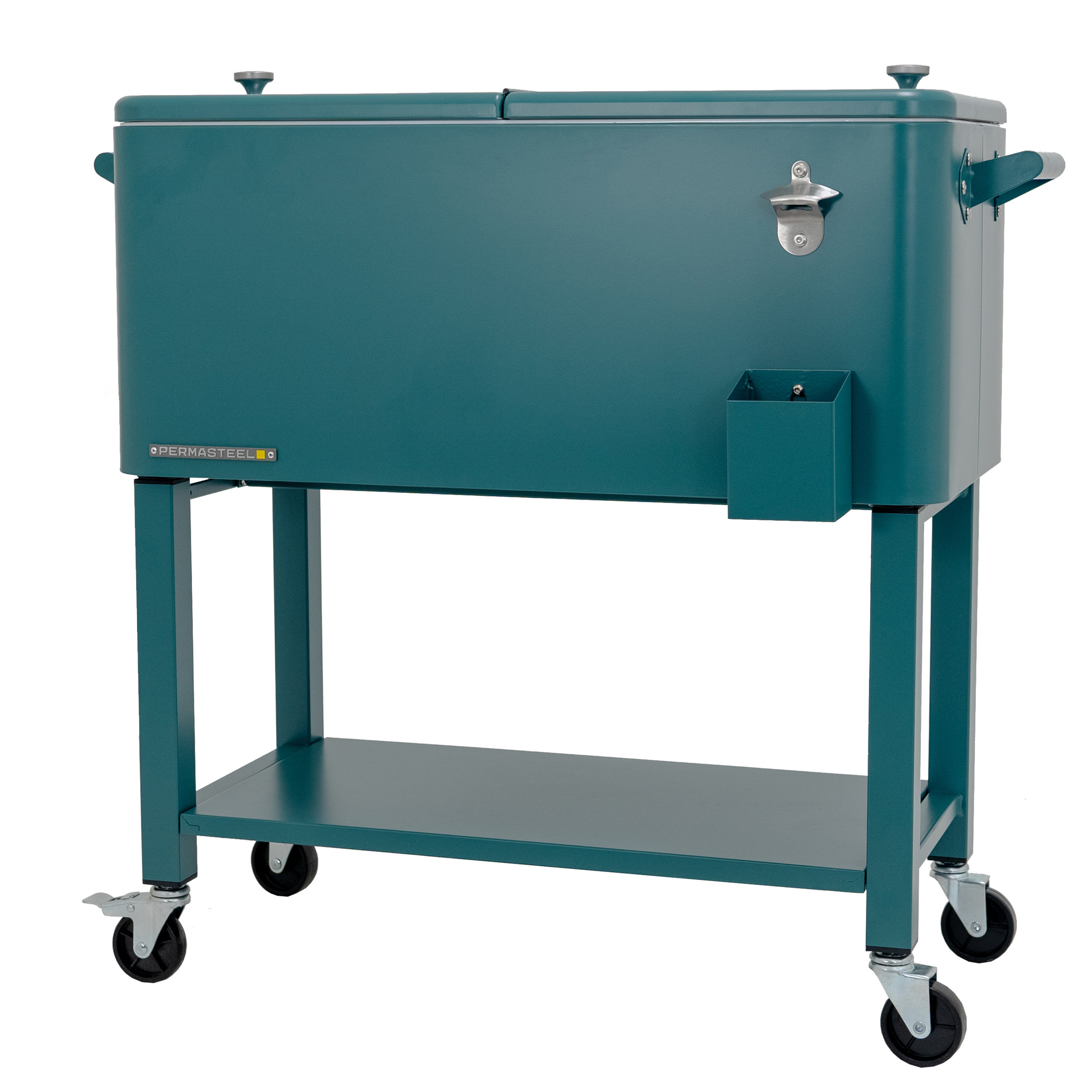 Permasteel 80-Qt Outdoor Patio Cooler with Removable Basin Color: Teal