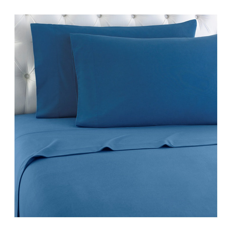 Ensemble de draps à poche profonde en microflanelle® de couleur unie, Ensemble de draps pour lit simple + drap-housse + 