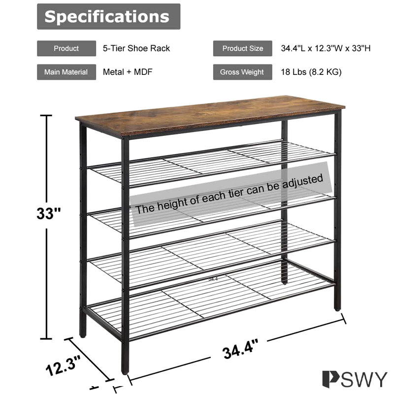 16 Pair Shoe Rack