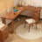 Walnut L-Shaped Solid Wood desks-108205578-108205580