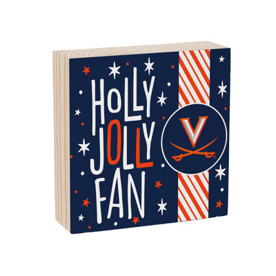 University of Virginia 6" Holiday Wood Plock Wall Sign
