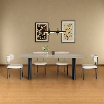 Wabi-sabi antique dining table and chair set