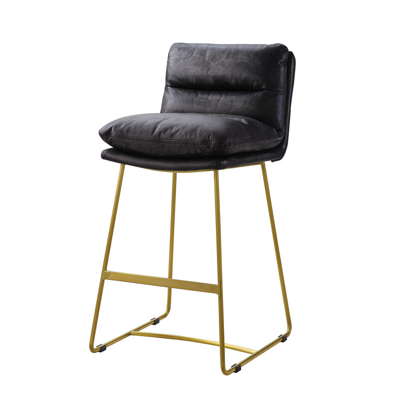 Tabouret Alsey, Noir brossé