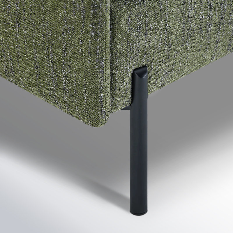 Canapé rembourré 81 po Moab, Chenille vert forêt doux