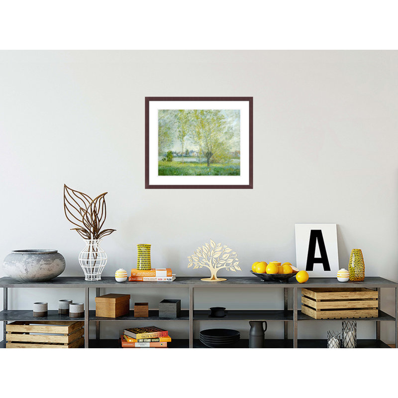 «Willows at Vetheuil» par Claude Monet, impression giclée encadrée, H 23,5 po x l 27,65 po