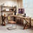 Walnut L-Shaped Solid Wood desk