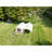 X13ft inflatable camping tent with canopy & hand pump, easy setup waterproof & windproof air glamping tent, beige.