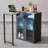 360° Rotating Bar Cabinet With LED Lighting-1164258451
