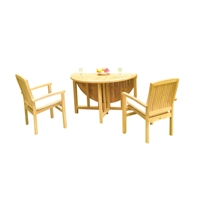 Wave Outdoor - Piece Teak Bistro Set, 2