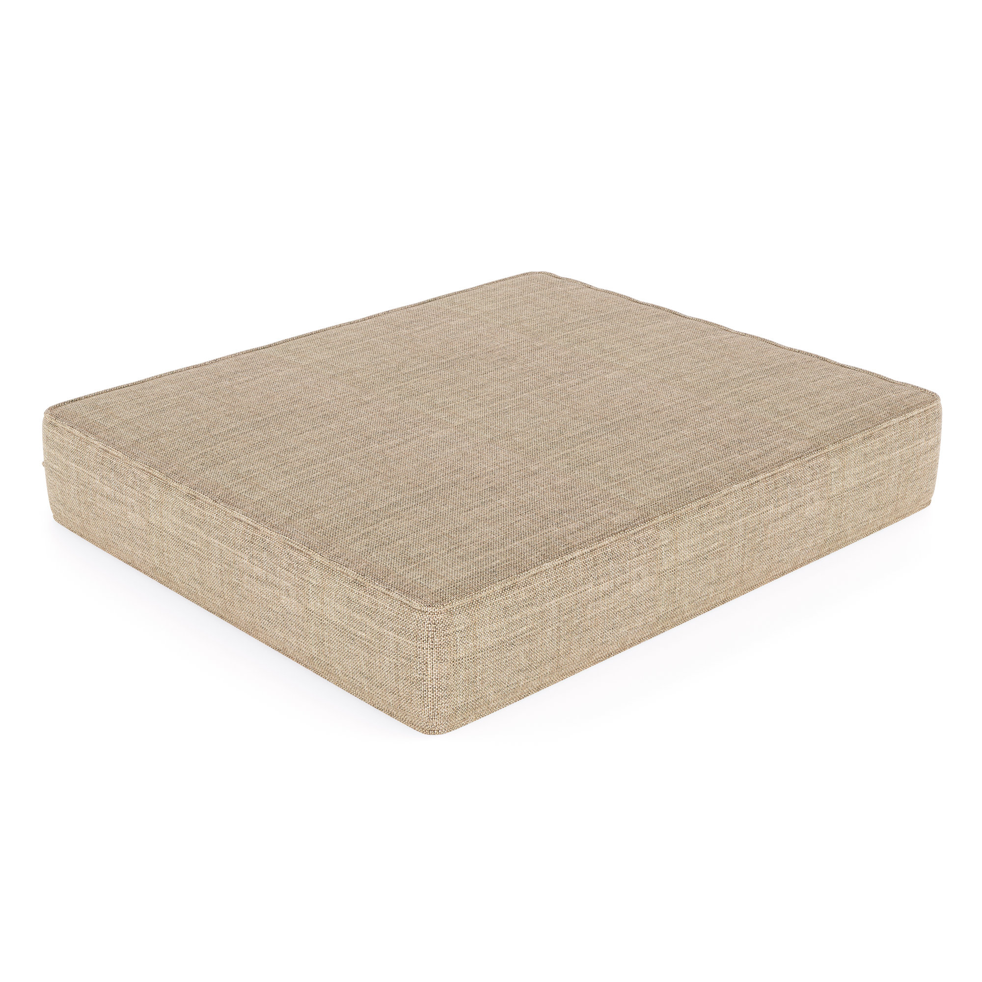 Sunbrella® Outdoor Ottoman Cushion, Cast Ash Sunbrella® Plainweave, 4" H x 24" W x 20.5" D