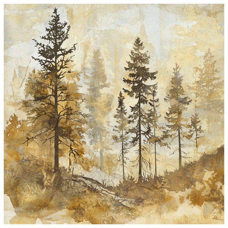 Misty Forest Landscape Bath Mat, 24in W x 17in L