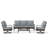 Argyri 5-Person Swivel Rocking Powder Coated Steel Patio Conversation Set-110429546