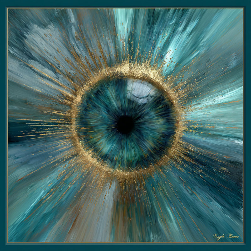 «Visionary Eye», art mural sur toile tendue, H 20 po x l 20 po