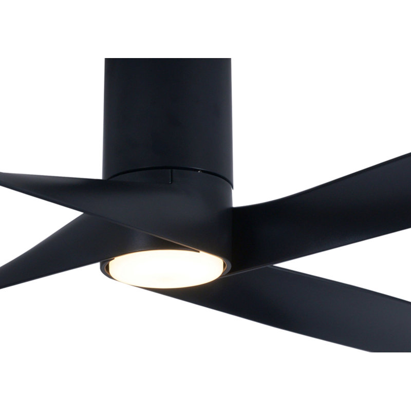Arnao 132cm Ceiling Fan with Light Kit, Black