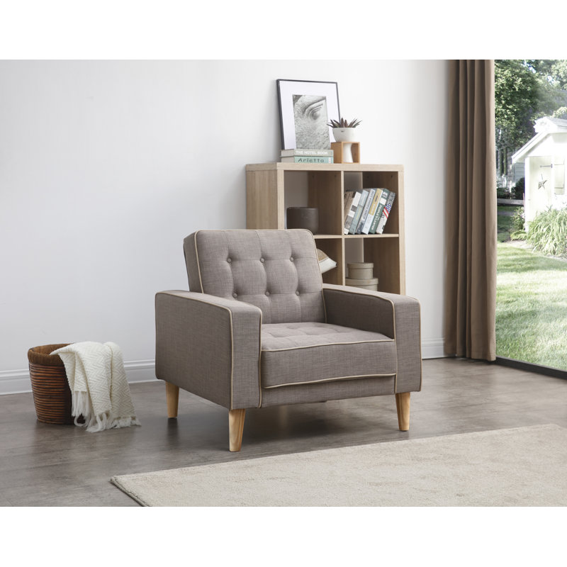 Woodmere Upholstered Accent Chair, Gray Twill