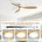 Shandi 52" 3 Blades Modern Intelligence flush mount ceiling fan with LED Lights,Remote Control-639990623
