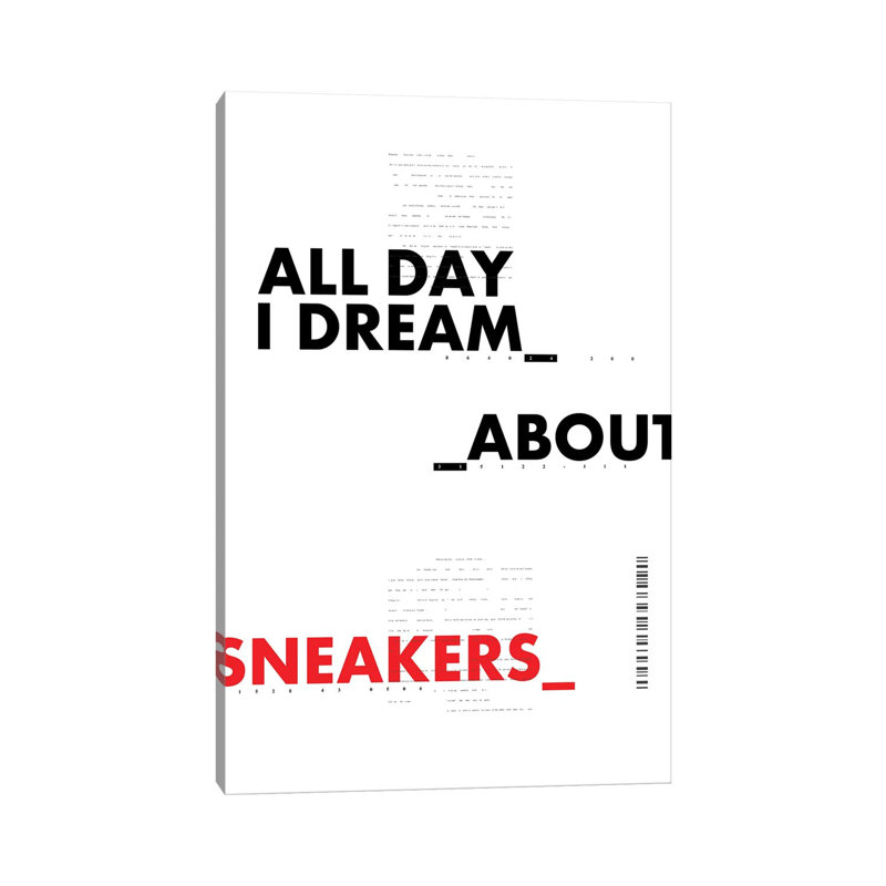 All Day I Dream About Sneakers II by Avesix - Wrapped Canvas Print, 152.5 cm H x 101.5 cm W