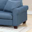 Canapé modulaire réversible en polyfibre bleu capitonné