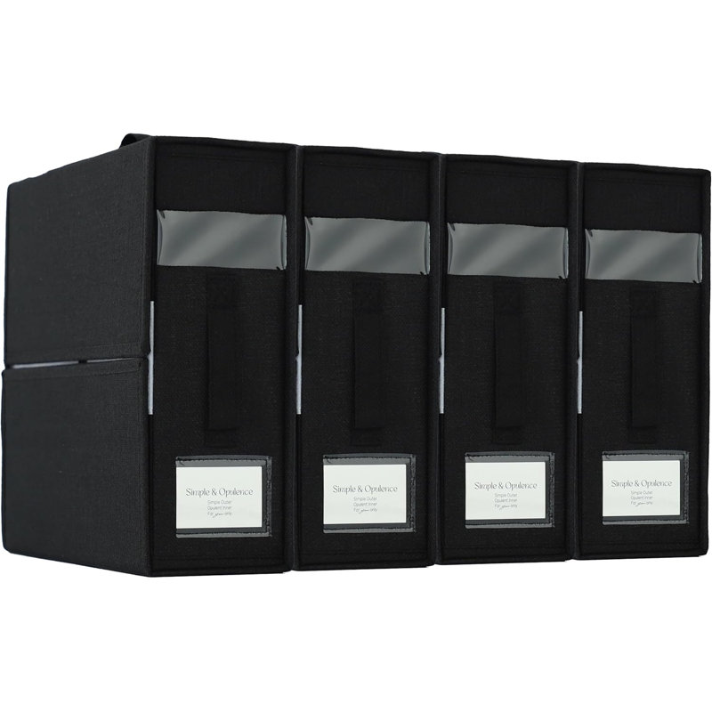 Ensemble de 2 organisateurs de draps et rangement, Noir, 4 Pack