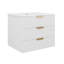 Meuble-lavabo 24 po avec lavabo, meuble-lavabo flottant avec trou de robinet simple, 2 tiroirs à fermeture en douceur, armoire murale-857986343