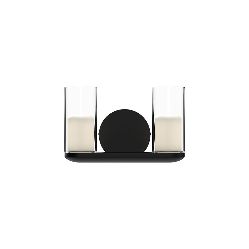 Éclairage pour meuble-lavabo à DEL en bouleau, Noir
