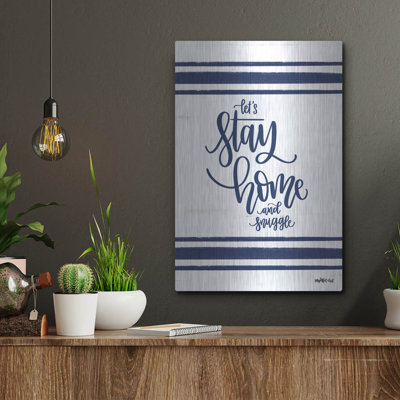 Luxe métal Art «Let's Stay Home» par imperfect Dust