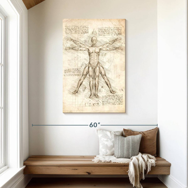 Keiri Vitruvian Man, 45" H x 30" W
