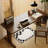 Dark walnut Rectangular Solid Wood desk-109616952