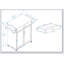 Îlot de cuisine avec chariot à roulettes et plateau à serviettes en bois d'hévéa