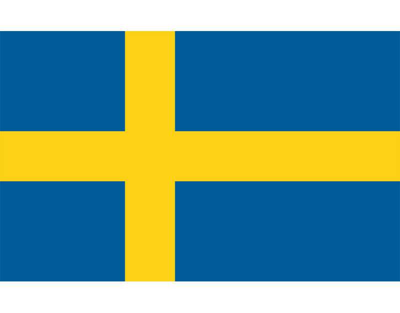 Sweden, 11" H x 18" W