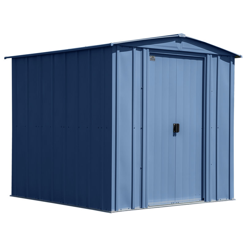 Remise de rangement Classic en acier, 6 x 7, bleu gris, Bleu gris