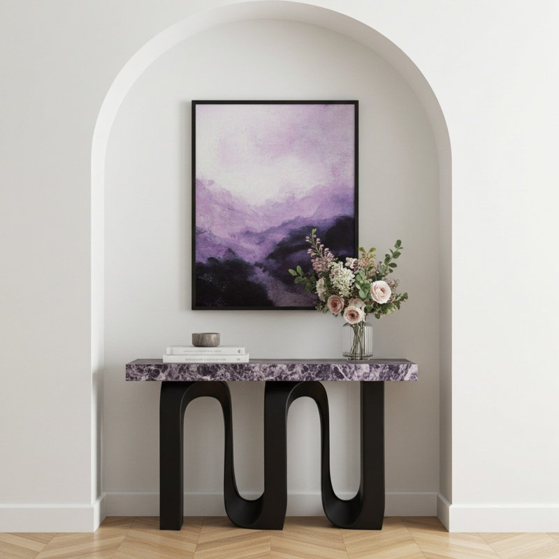 Arches De Forme Console Table, Amethyst