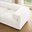 Canapés modulaires | Moderne à 3 places en U pour le salon, avec rangement et repose-pieds | Blanc | Chenille