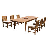 Izaiah Outdoor 11 - Piece Teak Dining Set