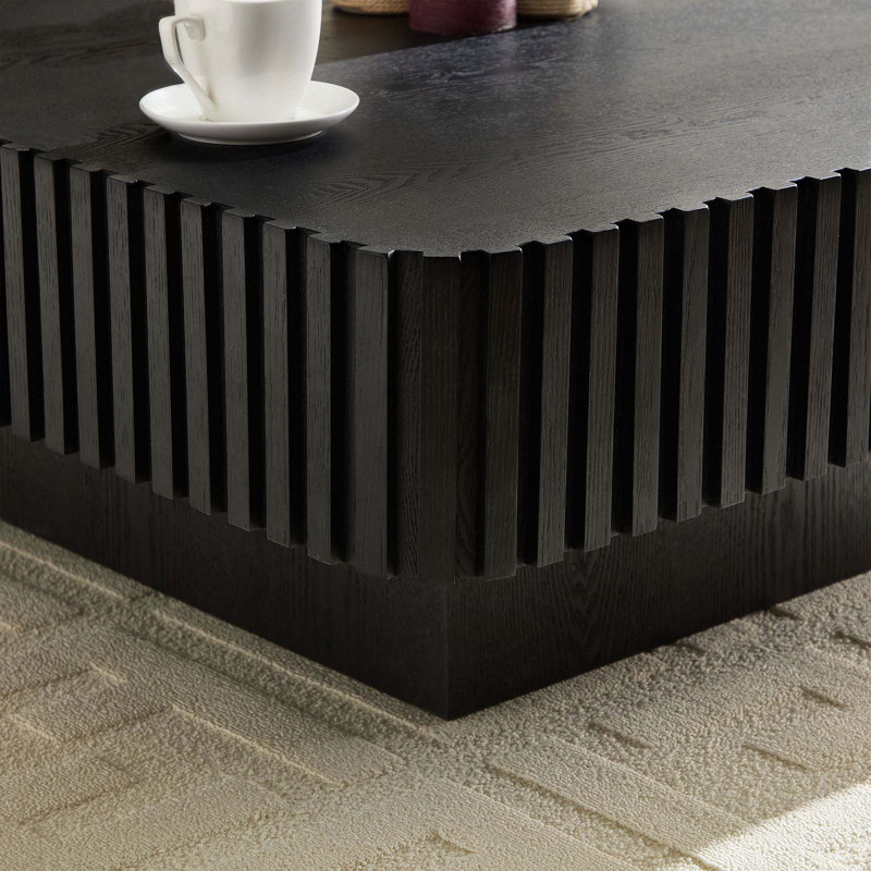 Table basse carrée 35,43 pouces Handcraft Modern, Noir
