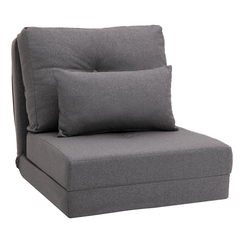 HOMCOM 2-In-1 Floor Lazy Sofa With 5 Position Adjustable Backrest