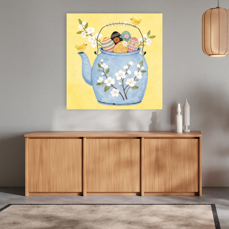 Imprimé mural de Pâques, fleurs de cerisier, nature, printemps, 48" H x 48" W