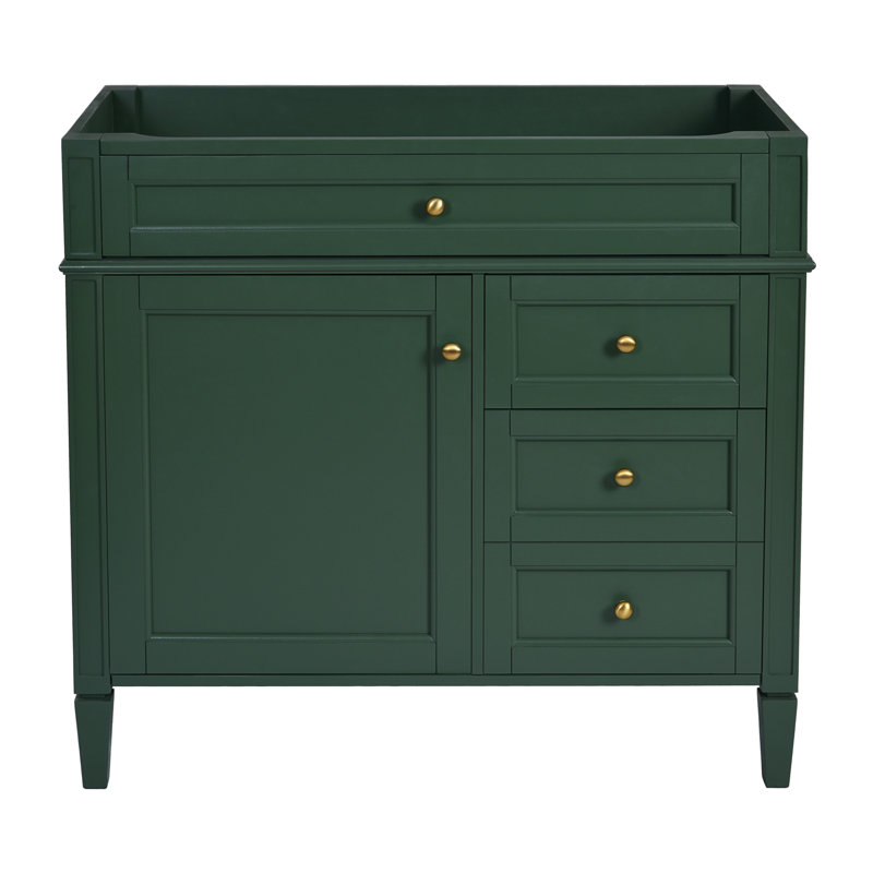 Meuble-lavabo de salle de bain sans lavabo supérieur, Vert