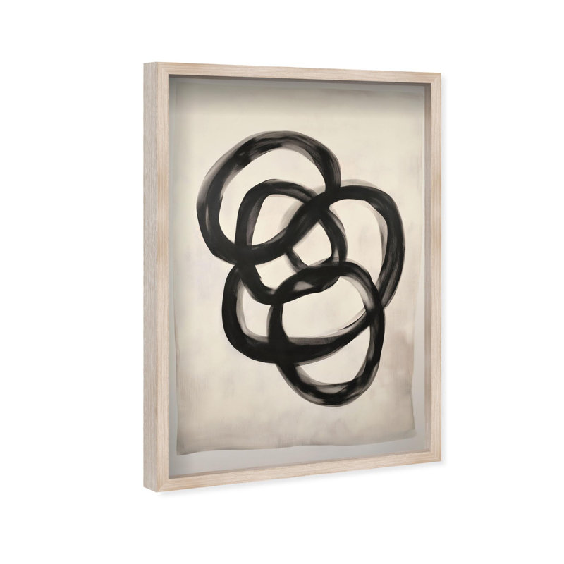 Oliver Gal Urban Mirage II Abstract - Luxury Shadowbox Framed Wall Art, 56" H x 38" W, Cream