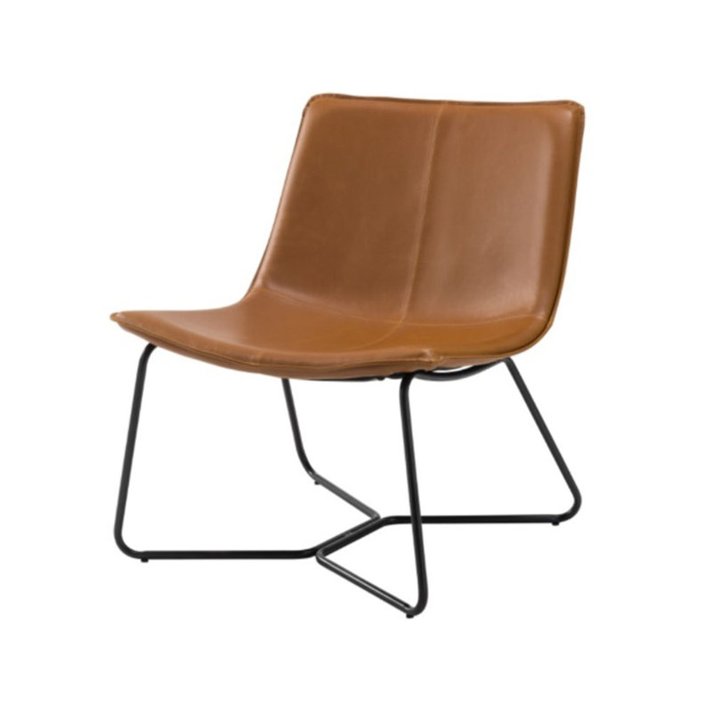 Chaise Kyas, Similicuir brun