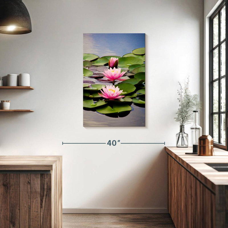 Fleurs de lotus sacrées, H 36 po x l 24 po