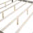 King Size Canopy Platform Bed With Headboard, Support Legs In Brown Wash - Stylish Touch Headboard And Robust Construction-1822486480