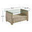 Joey 39.5'' Glass Outdoor Coffee Table