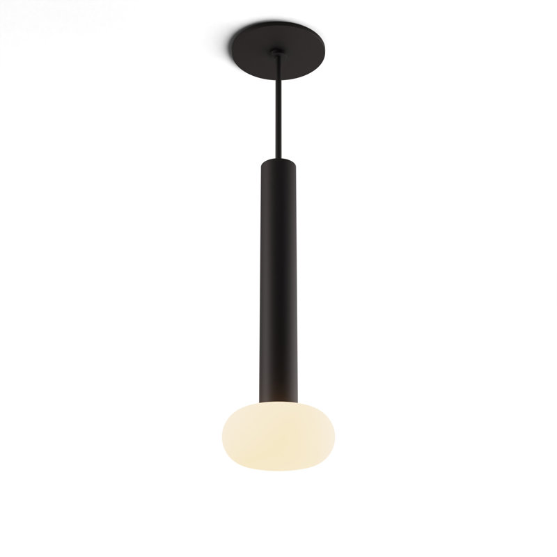 Combi 1 - Light LED Pendant, 12" H x 4.5" W, Matte Black