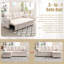 3 Seater Corduroy Sofa Bed-346011456