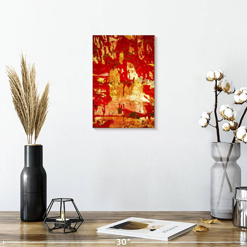 Avery A Study In Red And Gold, 12" H x 8" W