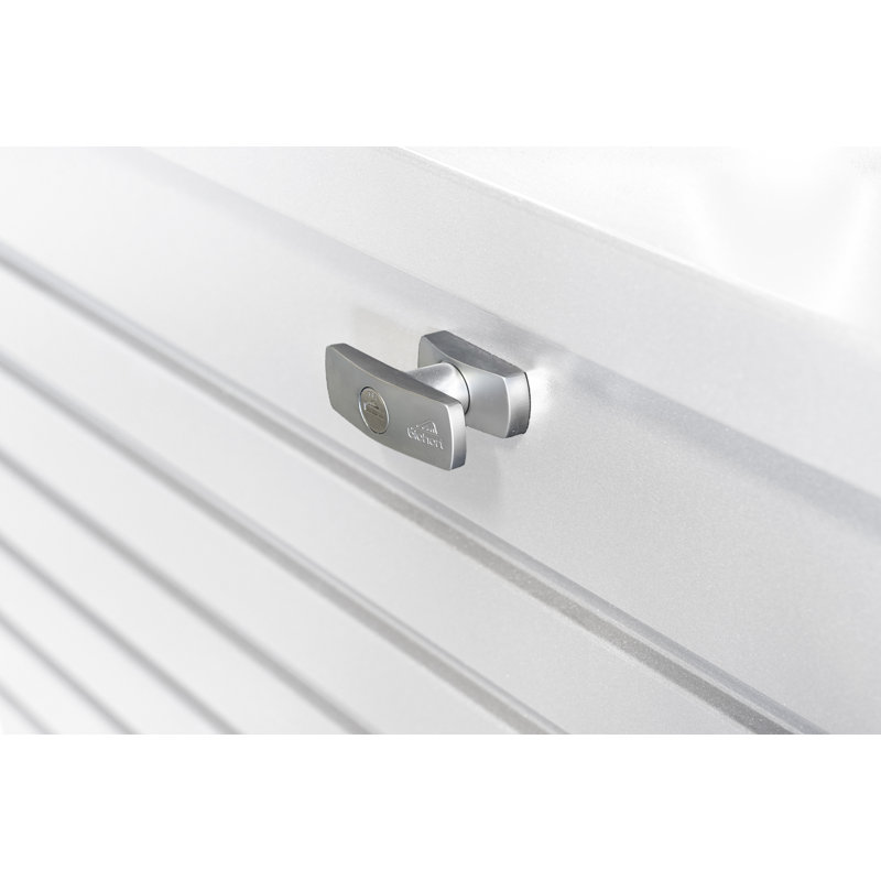 Biohort LeisureTime 210 Gallon Water Resistant Metal Deck Box with Lock, White
