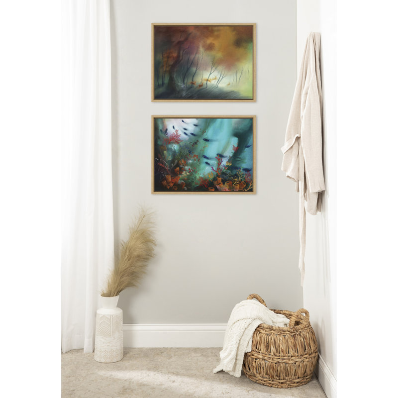 «Coral Cove» par Faryn Hughes, reproduction d'art sur toile encadrée